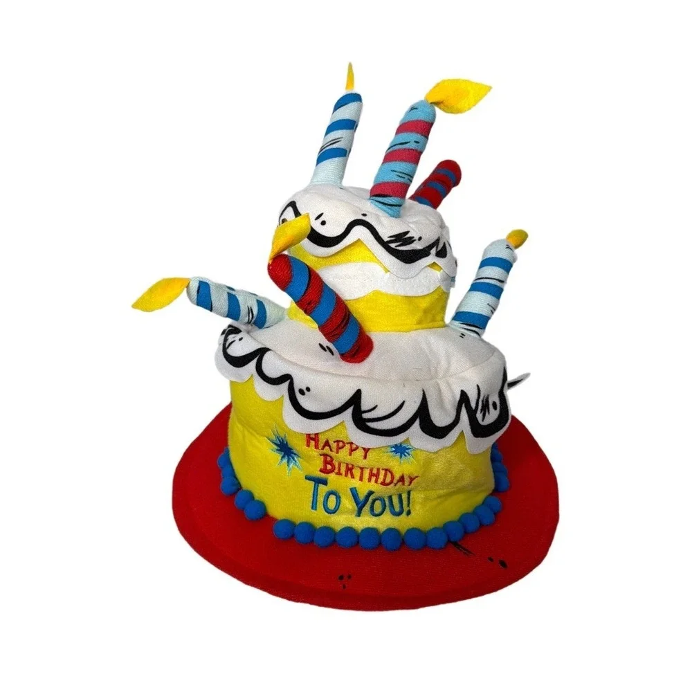 Deluxe Dr. Seuss Birthday Cake Hat Happy Birthday To You Hat Teacher Costumes US